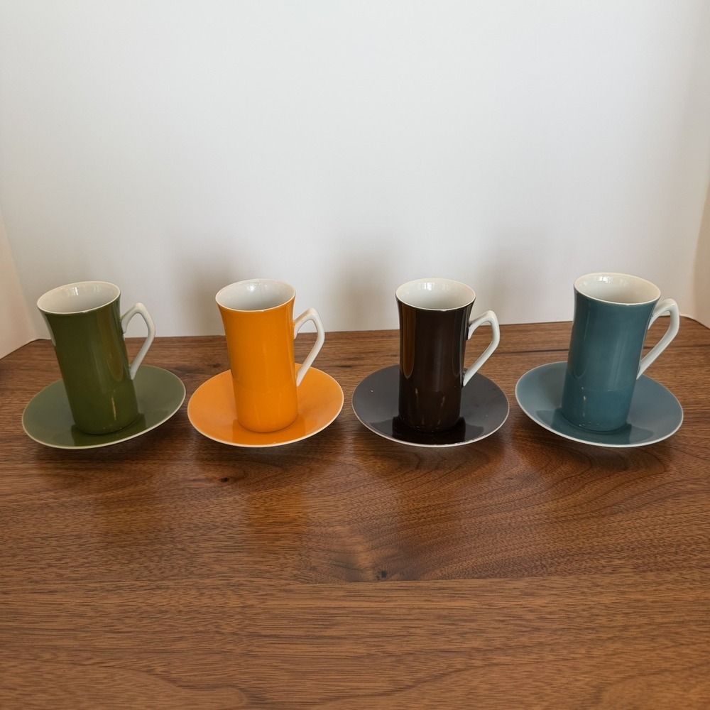 MCM Harmony House Fine China Vintage Espresso Set 4776 - Set of 4 Made in Japan